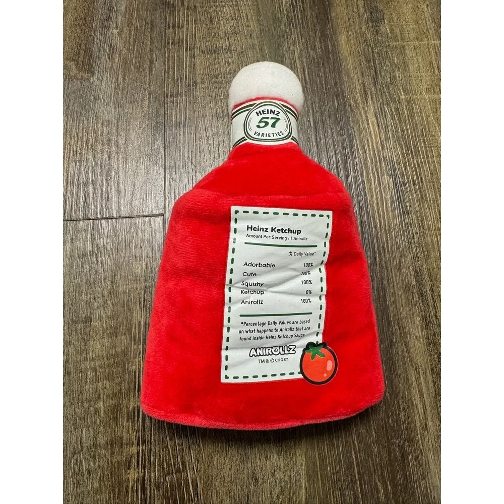 Anirollz Plush Red Heinz Tomato Ketchup Collectible Soft Toy Novelty Cute